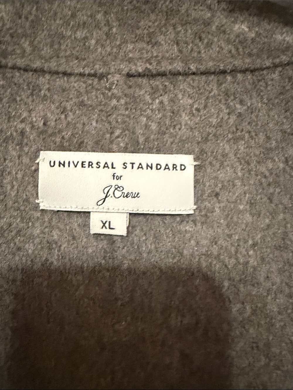 Universal Standard Black Double-Breasted Pea Coat with Gray Contrast Collar - Picture 2 of 8